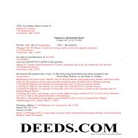 Completed Example of the Quit Claim Deed Document Page 1