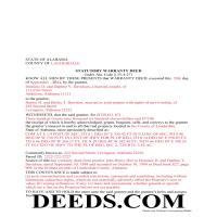 Completed Example of the Special Warranty Deed Document Page 1