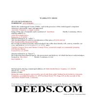 Completed Example of the Warranty Deed Document Page 1