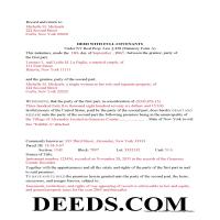Completed Example of the Warranty Deed Document Page 1