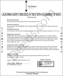 deed of trust with assignment of rents california